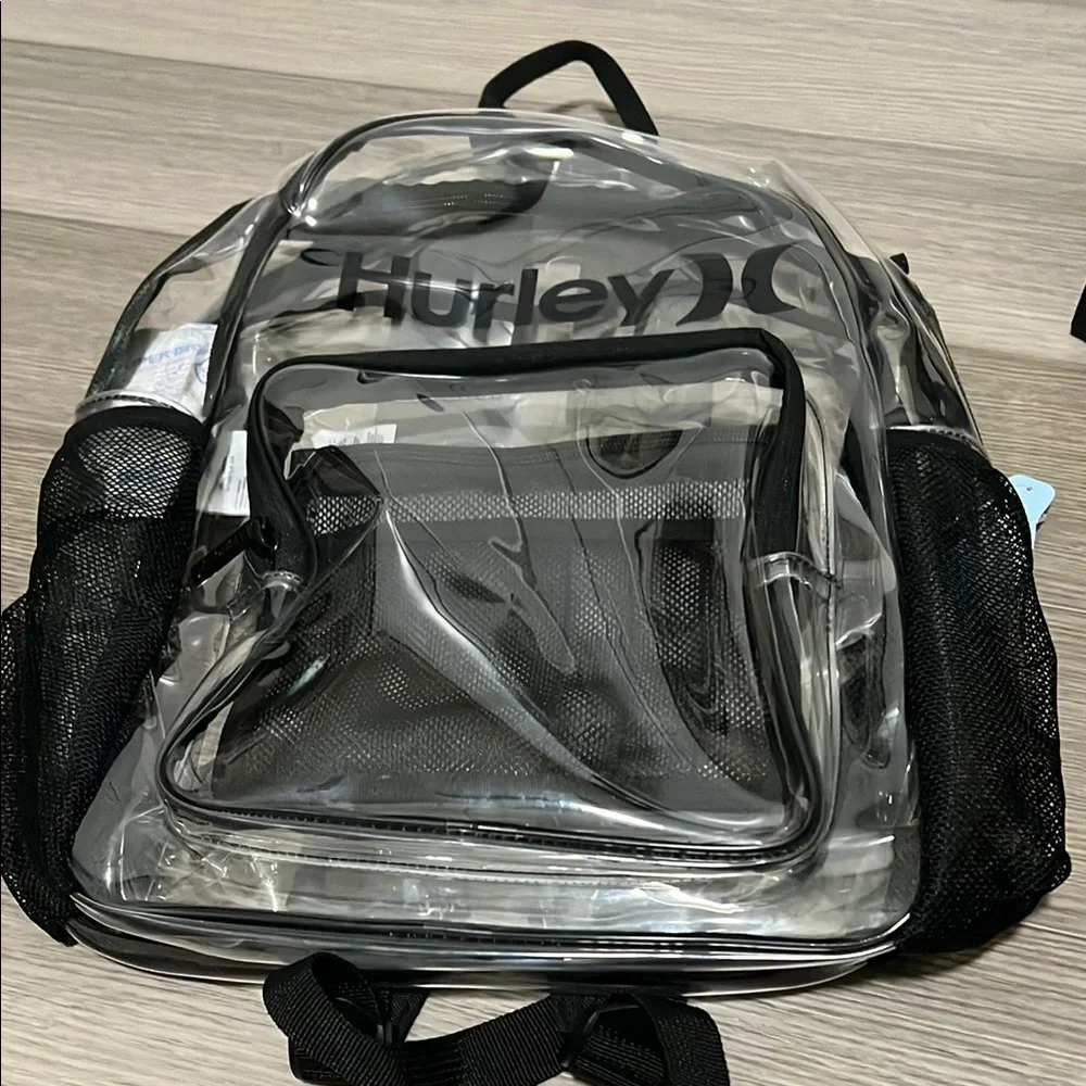 Hurley Gray and Black Backpack Transparent Design